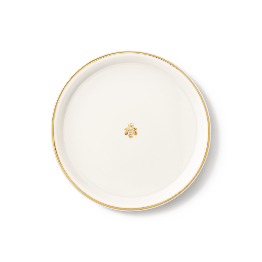 HOUSE YOUR TREASURED KEEPSAKES WITH THIS ELEGANT PORCELAIN TRINKET DISH TRACED WITH GOLD. (See the picture 1/1)